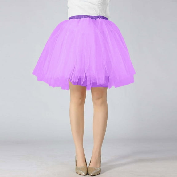 Women's Solid Color Tutu Skirt Party Performance Skirt Casual Beach School Dance Skirt Spring Summer Basic A Line Skirt Girls Sequin Skirt Long Denim Skirt Skirt And Top Set for Women Poodle Skirt