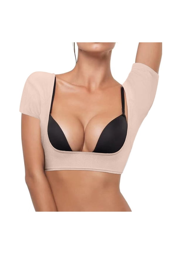 Women's Solid Color Underarm Sweat Pad Mesh Quick Drying Short Sleeved Breathable Sweat Absorption and Sweat Stain Vest Womens Workout Tops Any Day Apparel Shirt Camisoles Women High Neck Top Fitness