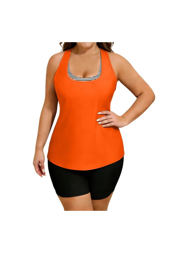 Women's Solid Color Vintage Floral Print Bikini Set High Waisted Ruched Swimsuit Two Piece Bathing Suit