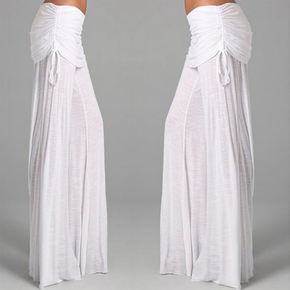 Women's Solid Color Wide Leg Athletic Pants With Belt Mid Rise Dance Trousers Yoga Pants High Waist with Pockets Yoga Pants for plus Size Women Maternity Yoga Pants for Women over The Belly Yoga Pants