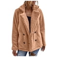 thumbnail image 1 of Women's Solid Color Winter Buttoned Jacket With Pockets Casual Style Womens Workout Jackets Full Zip Jackets for Women Vests for Women Pool Jacket Women Her Leather Coat Active Big And Tall Jacket, 1 of 8