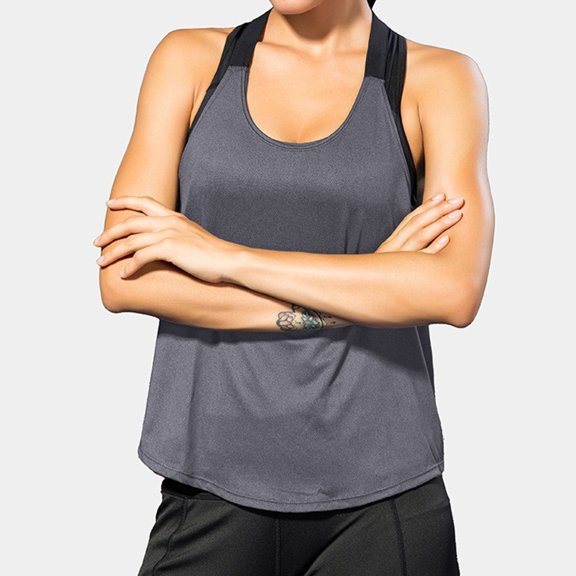 Women's Solid Color Yoga Vest Sports Quick Drying Vest 3x Long Tops for Women Business Tops Women Baseball for Women