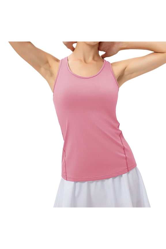Women's Solid Color Yoga Vest Sports Quick Drying Vest