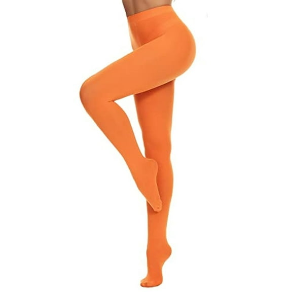 Women’s Solid Colored Full Footed Tights Pantyhose Vibrant Color Opaque Fashion Tights Hosiery