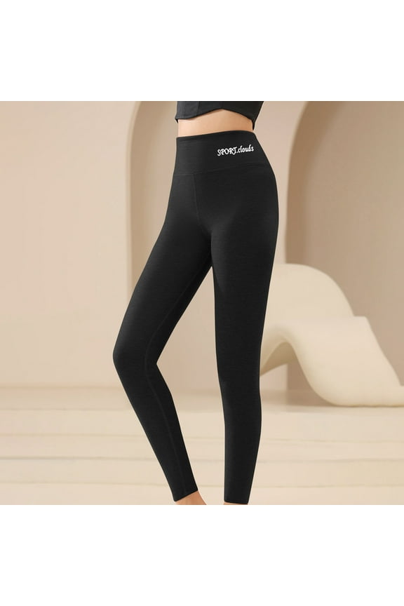 Women's Solid Colored Wool And Silk High Waisted Warm Pants And Winter Slim And Seamless Women's Underwear With Warm Bottom Pants Black XXL