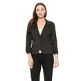thumbnail image 1 of Women's Solid Comfy Casual Office Work 3/4 Long Sleeve Open Front Blazer Jacket S-3XL, 1 of 5