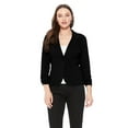 thumbnail image 1 of Women's Solid Comfy Casual Office Work 3/4 Long Sleeve Open Front Blazer Jacket S-3XL, 1 of 5