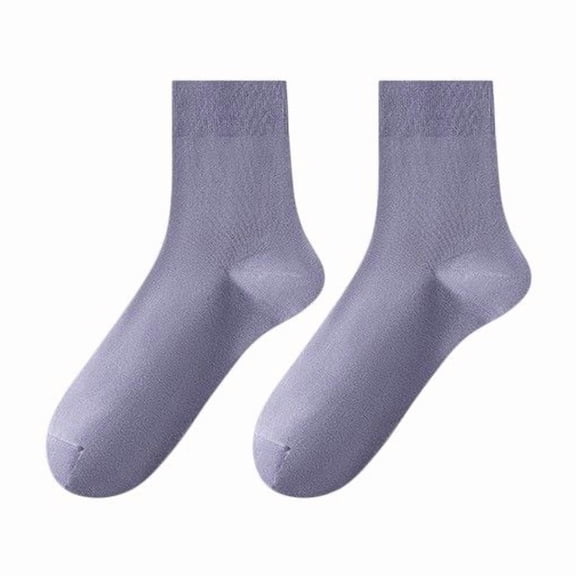 Women's Solid Crew Socks 2-Pack Soft Stretch Knit Comfortable Lightweight Everyday Fit