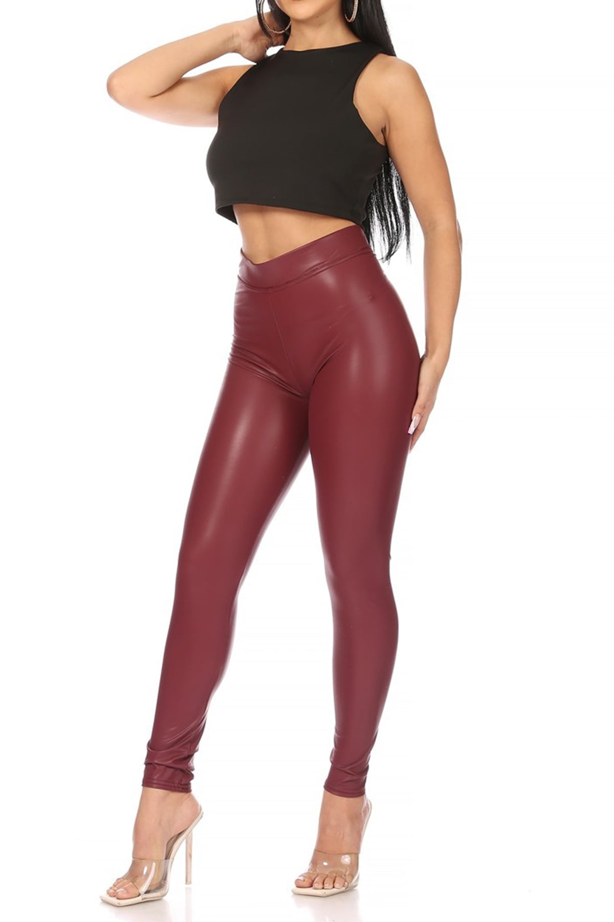 The Pioneer Woman Faux Leather Leggings, Womens 