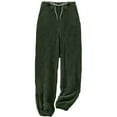 thumbnail image 1 of Women's Solid Fleece Lounge Pants Plus Size Elastic Waist Thick Sherpa Warm Pajamas Pants Casual Cozy Pjs Bottoms, 1 of 4