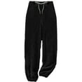 thumbnail image 1 of Women's Solid Fleece Lounge Pants Plus Size Elastic Waist Thick Sherpa Warm Pajamas Pants Casual Cozy Pjs Bottoms, 1 of 4