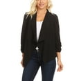 thumbnail image 1 of Moa Collection Women's Casual Relaxed Fit Open Front Blazer Jacket, 1 of 5