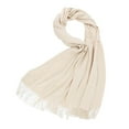 thumbnail image 1 of Women's Solid Fringed Long Warm Scarf with Soft Texture for Fall Winter Daily, 1 of 7