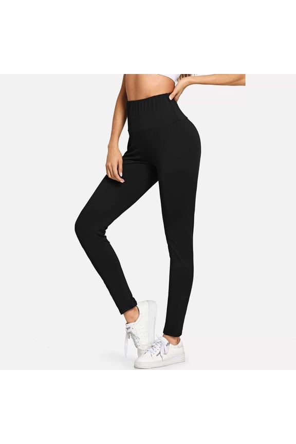 Women's Solid High Waist Activewear Jogger Pants Casual Sport Yoga Leggings