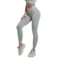 thumbnail image 1 of Women's Solid High Waist Workout Leggings - Elastic Yoga Pants, Polyester-Spandex Blend, True to Size, Hand Wash, 1 of 6