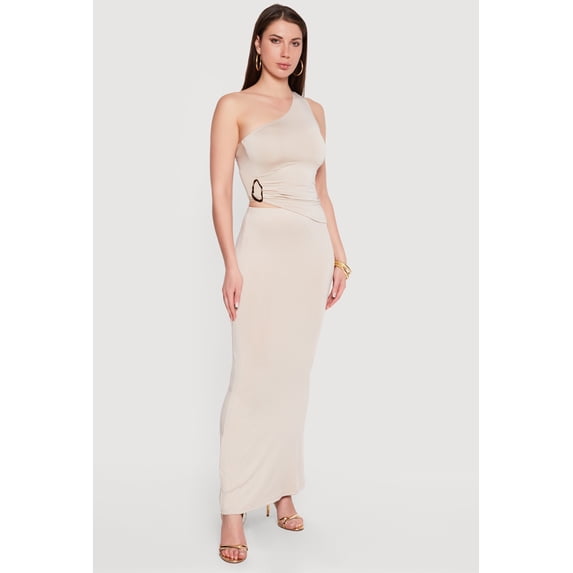 Women's Solid High Waisted Mermaid Maxi Skirt
