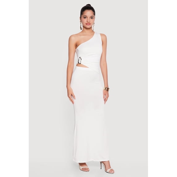 Women's Solid High Waisted Mermaid Maxi Skirt