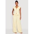 thumbnail image 1 of Women's Solid High Waisted Wide Leg Dress Pants with Belt, 1 of 4