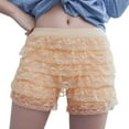 thumbnail image 1 of Women's Solid Lace High Waist Comfort Shorts - Polyester Spandex, Sexy Loose Fit for Loungewear/Underwear, 1 of 3