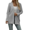 thumbnail image 1 of Women's Solid Lace Knit Cardigan Long Sleeve Open Front Lightweight Breathable Sweater for Spring Fall Layer with Dresses, 1 of 5