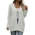 thumbnail image 1 of Women's Solid Lace Knit Cardigan Long Sleeve Open Front Lightweight Breathable Sweater for Spring Fall Layer with Dresses, 1 of 4