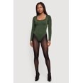 thumbnail image 1 of Women's Solid Long Sleeve Bodysuit, 1 of 4