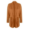 thumbnail image 1 of Women's Solid Long Sleeve Velvet Jacket Open Front Cardigan Coat Outerwear with Pockets Gold M, 1 of 7