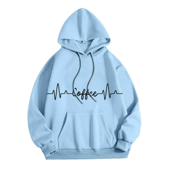 Women's Solid Loose Fit Hooded Sweatshirt Long Sleeves Pocket Shoulder Pullover