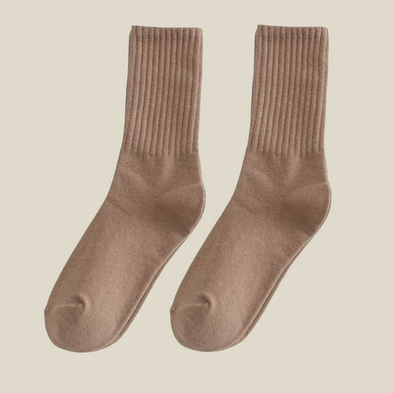 Women's Solid Low Cut Socks Non Slip Cotton for Casual Stability and Comfort 2 Pairs - One Size Fits Most, Brown