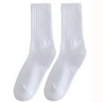 thumbnail image 1 of Women's Solid Low Cut Socks Non Slip Cotton for Casual Stability and Comfort 2 Pairs - One Size Fits Most, White, 1 of 7