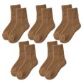 thumbnail image 1 of Women's Solid Mid-calf Socks, 2026 New Fall Cozy Fuzzy Socks for Women, Thick Warm Winter Womens Crew Socks, 1 of 7