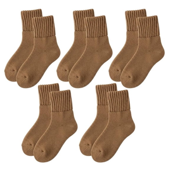 Women's Solid Mid-calf Socks, 2026 New Fall Cozy Fuzzy Socks for Women, Thick Warm Winter Womens Crew Socks