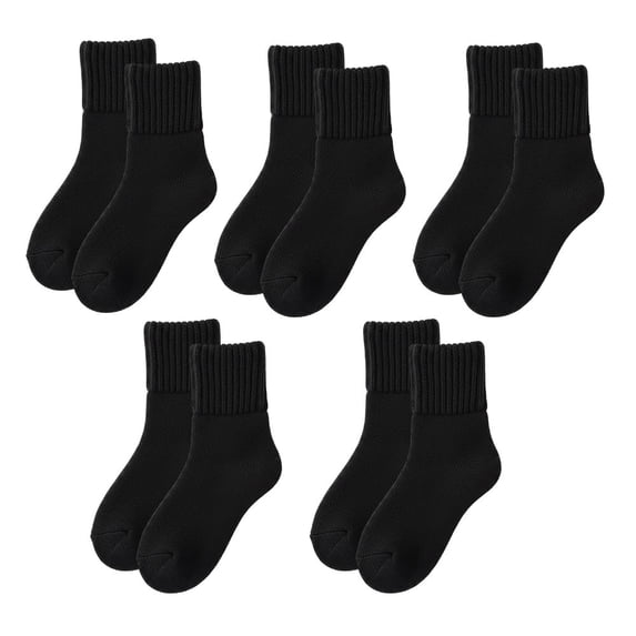 Women's Solid Mid-calf Socks, 2026 New Fall Cozy Fuzzy Socks for Women, Thick Warm Winter Womens Crew Socks