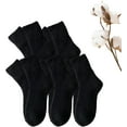 thumbnail image 1 of Women's Solid Mid-calf Socks for Fall and Winter, 5-Pack Thick Warm Boot Socks, Soft Cotton Wool Blend Crew Socks for Cold Weather, 1 of 7