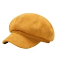 thumbnail image 1 of Newsboy Cabbie Baker Boy Hat Beret Cap for Women Yellow One Size, 1 of 4