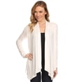 thumbnail image 1 of Women's Solid Open Front Long Sleeve Lightweight Soft Basic Sweater Cardigan, 1 of 4
