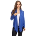 thumbnail image 1 of Women's Solid Open Front Long Sleeve Lightweight Soft Basic Sweater Cardigan, 1 of 4