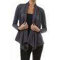 thumbnail image 1 of Women's Solid Open Front Long Sleeve Lightweight Soft Basic Sweater Cardigan, 1 of 4