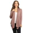 thumbnail image 1 of Women's Solid Open Front Long Sleeve Lightweight Soft Basic Sweater Cardigan, 1 of 4
