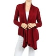 thumbnail image 1 of Women's Solid Open Front Long Sleeve Lightweight Soft Basic Sweater Cardigan, 1 of 4