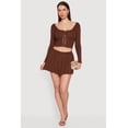 thumbnail image 1 of Women's Solid Pleated Mini Skirt, 1 of 4