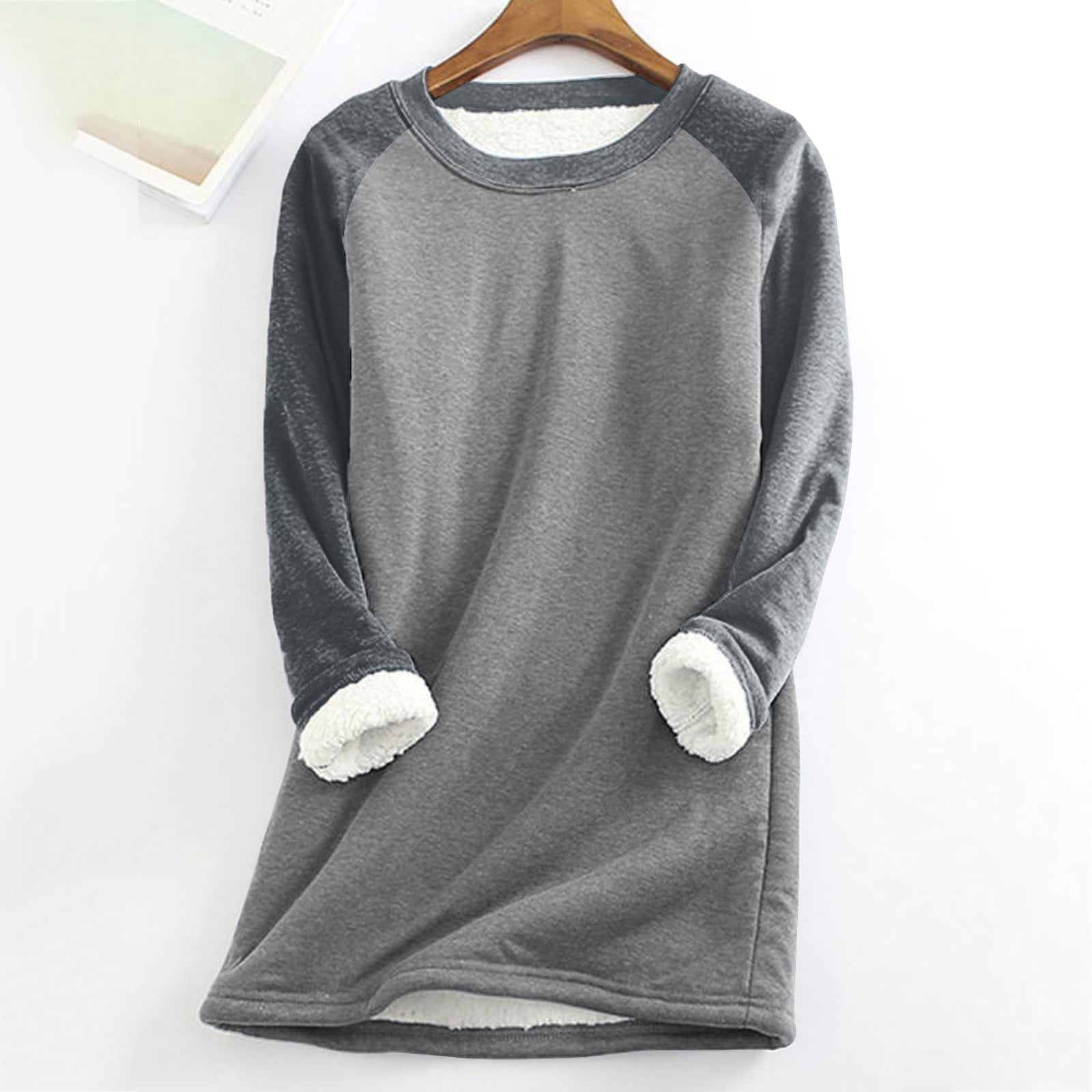 Flygo Women Winter Hoodies Zip Up Fleece Sherpa Lined Warm - View #4