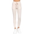 thumbnail image 1 of Women's Solid Print Casual Slim Fit Joggers, Cream L, 1 of 3