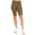 thumbnail image 1 of Women's Solid Printed High-Waist Biker Shorts - Stretchy, Comfortable Activewear, 1 of 5