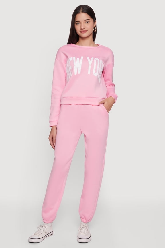 Women's Solid Pull On Sweatpants