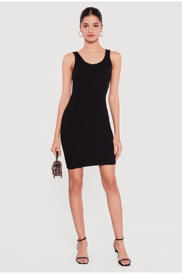 Shop Black Scoop Neck Tank Dresses in Casual and Summer Styles