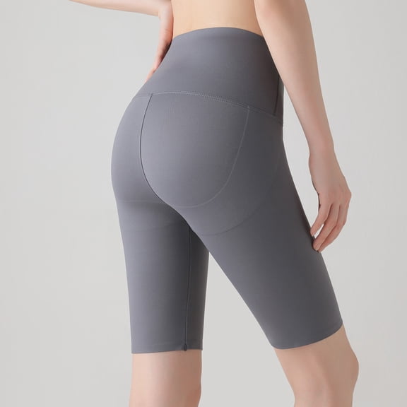 Women's Solid Sport Casual Split Waist High Waist Tight Thin Traceless Skin Cycling Pants Womens Softball Sliding Shorts Ripped Shorts Women Wax Shorts for Women Spandex Shorts for Women Bike Shorts