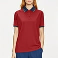 thumbnail image 1 of Women's Solid Sports Lapel Dry Shirt, Men’s and Women’s Short Sleeve Shirt, Quick-Dry Breathable Activewear Top, Comfortable Shirt for Sports and Work, Stylish Short Sleeve Shirt, 1 of 8