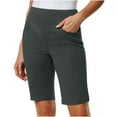 thumbnail image 1 of Women's Solid Stretch Twill Shorts with Pockets for Hiking and Casual Summer Wear, 1 of 9