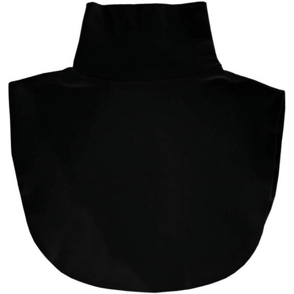 Women's Solid Stripe Turtleneck Dickey Collar Wear Outer or in Sweater Hoodie High Neck Mock Collar